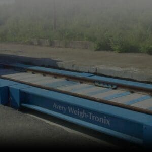Railroad low profile above ground rail scale